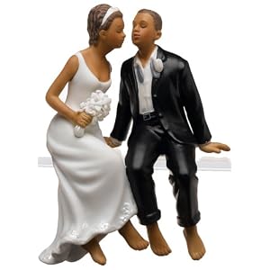 Weddingstar Whimsical Sitting Bride and Groom - Non-Caucasian