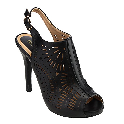 Beston GB88 Women's Hollow Out Stiletto Heel Platform Sandals