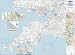 Map Marketing Wall Road Map 4 Miles to 1 inch Scale W1240xH950mm SW England and S Wales Ref RRM7