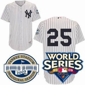 New York Yankees Mark Teixeira home Jersey with World Series patch size YOUTH XL