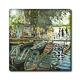 Monet Painting Of The Bathers - 4 Inch Ceramic Tile