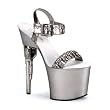 7 1/2 Inch Gun Heel Sexy Shoes Bullet Straps Army Military Costume Accessory