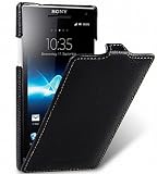 Produkt-Bild: xubix Premium Leder Klapptasche H&uuml;lle - fuer Sony Xperia S LT26i (nicht Arc S) - Schwarz