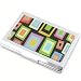 Pop Art Black Compact Mirror Business Card Holder Set