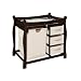 Badger Basket Sleigh Style Changing Table with Hamper/Three Baskets, Espresso