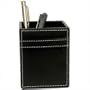 Rustic Genuine Leather Executive Pencil Cup, Brown