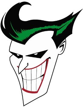 Joker Decal Sticker 5" tall.