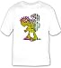 T-shirt with lady, shell, green, body, individuals, individual, humans, person, human, persons, parasol, people, turtle