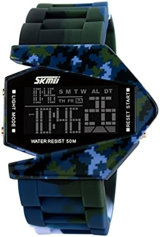 Cool Plane Shape Camouflage Silicone Water Resist Wrist Watches
