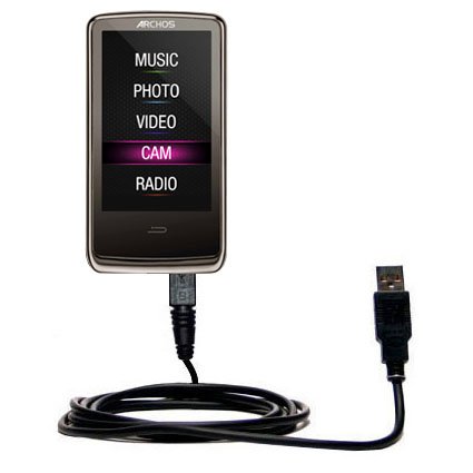 Classic Straight USB Cable for the Archos 3Cam Vision with Power Hot Sync and Charge capabilities - uses Gomadic TipExchange Technology