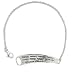 Sterling Silver "Never, Never, Never , Never, Never, Never, Never Give Up" Winston Churchill Link Bracelet