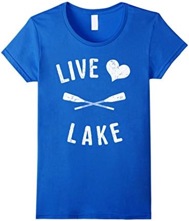 Women's Live Love Lake T-Shirt XL Royal Blue