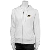 Michigan Wolverines Ladies White Long Sleeve Full Zip Hoody Sweatshirt