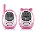 Floureon BM156 2.4GHz Wireless Sound Activated Digital Audio Baby Monitor with 1 Parent Unit- Up to 300M Range (Pink)