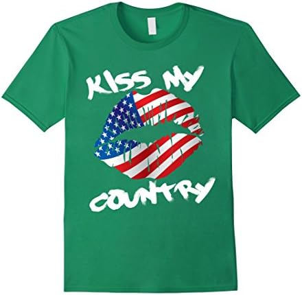 Men's Kiss My County Medium Kelly Green