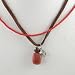 life is good Kerrie Choker Necklace with Leather and Red Glass Beads, #kerrie_red_