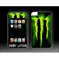 iPod Touch 3G Monster Energy Logo Green Vinyl Skin kit fits 2nd gen or 3rd generation iPod apple iTouch decal cover Skins