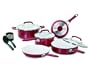 WearEver C943SA64 Pure Living Nonstick Scratch Resistant with Ceramic Coating Cookware Set, Red WearEver C943SA64 Pure Living Nonstick Scratch Resistant with Ceramic Coating Cookware Set, Red