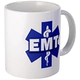 BLUE EMT Star of Life Fire Rescue Heroes Ceramic 11oz Coffee Cup Mug