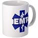 BLUE EMT Star of Life Fire Rescue Heroes Ceramic 11oz Coffee Cup Mug