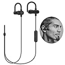 [Upgrade QY8] QY11 Bluetooth Headphones with Memory Metal Ear Hooks Wireless Bluetooth V4.1 Stereo Running Headset Sweatproof QCY APT-X In-Ear Sports Earbuds Earphones Built-in Microphone-Black