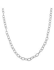Rhodiumplated Sterling Silver Diamond-cut Filo Link Chain (18 Inch)