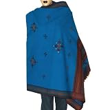 Womens Gift Ideas Tribal Embroidered Wool Shawl 80 x 40 inches (ktds539)