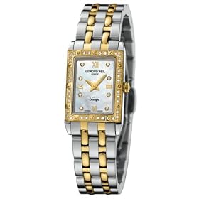 Click here to buy Raymond Weil Watches - Raymond Weil Tango Baguette Two-Tone Steel and 18k Gold Plated Mother Of... .