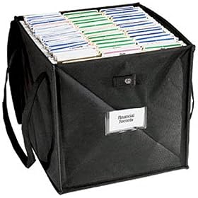 <b>Fold 'n Hold Pop-Up File Tote, take files with you - (Black)</b>