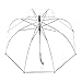 Remedios Automatic Open Transparent Clear Bubble Dome Umbrella with Black Trim