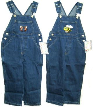 Toddler Girls Sizes 2T/3T/4T Cotton Denim Embroidery Bib Pocket Overall
