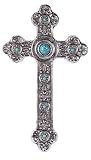 Wall Cross - Turquoise Silver Finish