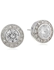 .925 Sterling Silver Cubic-Zirconia Stud Earrings