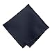 TieMart Dark Navy Blue Solid Color Pocket Square