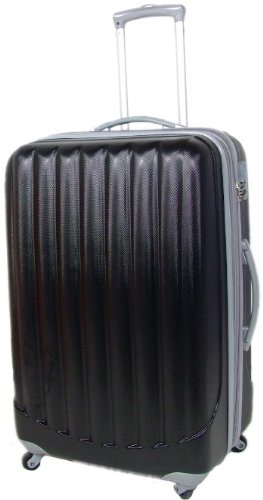 SCHWARZ 360° Rollensystem Reisekoffer Koffer Trolley Trolleys Hartschale XXL 76cm