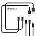 USB Cables, Anypro 5 Pack (3m2,1m2,0.3m) Micro USB Cables Data Cord, High Speed USB 2.0 A Male to Micro B Sync for Android, Samsung, HTC, Nokia, Sony, LG, BlackBerry, Motorola, Black