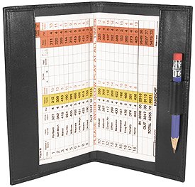 Golfing Score Card Leather Golf Score Card Holder