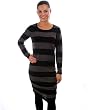 G2 Fashion Square Long Stripe Sweater Dress