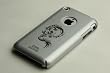 Apple iPhone 1G Soft Polycarbonate Slim fit Case - Silver with Dragon Tattoo (Cozip Brand) Made in Korea