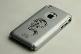 Apple iPhone Soft Polycarbonate Slim fit Case - Silver with Dragon Tattoo (Cozip Brand) Made in Korea