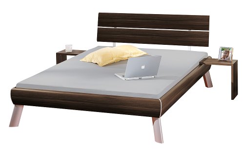Links 55500140 Bett "Wilka" MDF  Wenge No. 229 - 140 x 190 cm Rundprof