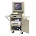 Edsal CSC6625PU 24-1/2-Inch Wide by 22-1/2-Inch Deep by 62-3/4-Inch High Mobile LCD Monitor Computer Cabinet, Putty