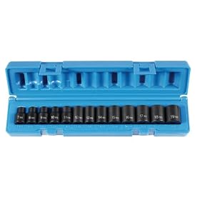 Grey Pneumatic Corp 1213M 3/8'' Drive Standard Length Metric Set - 13 Piece