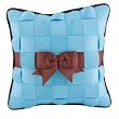 Bow Pillow - Cappuccino/Turquoise