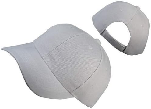 The Best Plain Adjustable Velcro Hat - LIGHT GRAY