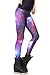 Amour - Women Rock X-ray Skeleton Bone Skull Leggings Tights Black (Regular Size, Galaxy Cosmo)