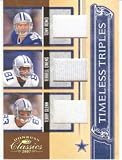 2007 Donruss Authentic Tony Romo, Terrell Owens & Terry Glen Triple Game-Worn Jersey Card