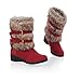 Charm Foot Fashion Faux-fur Womens Low Heel High Top Snow Boots