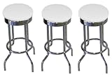 Review The Furniture Cove  / 3 White Vinyl Specialty Barstools Set