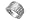 14K White Gold Hand-Crafted Matte-Finish Ring, Etched and Enhanced with Burnish Diamonds., 5